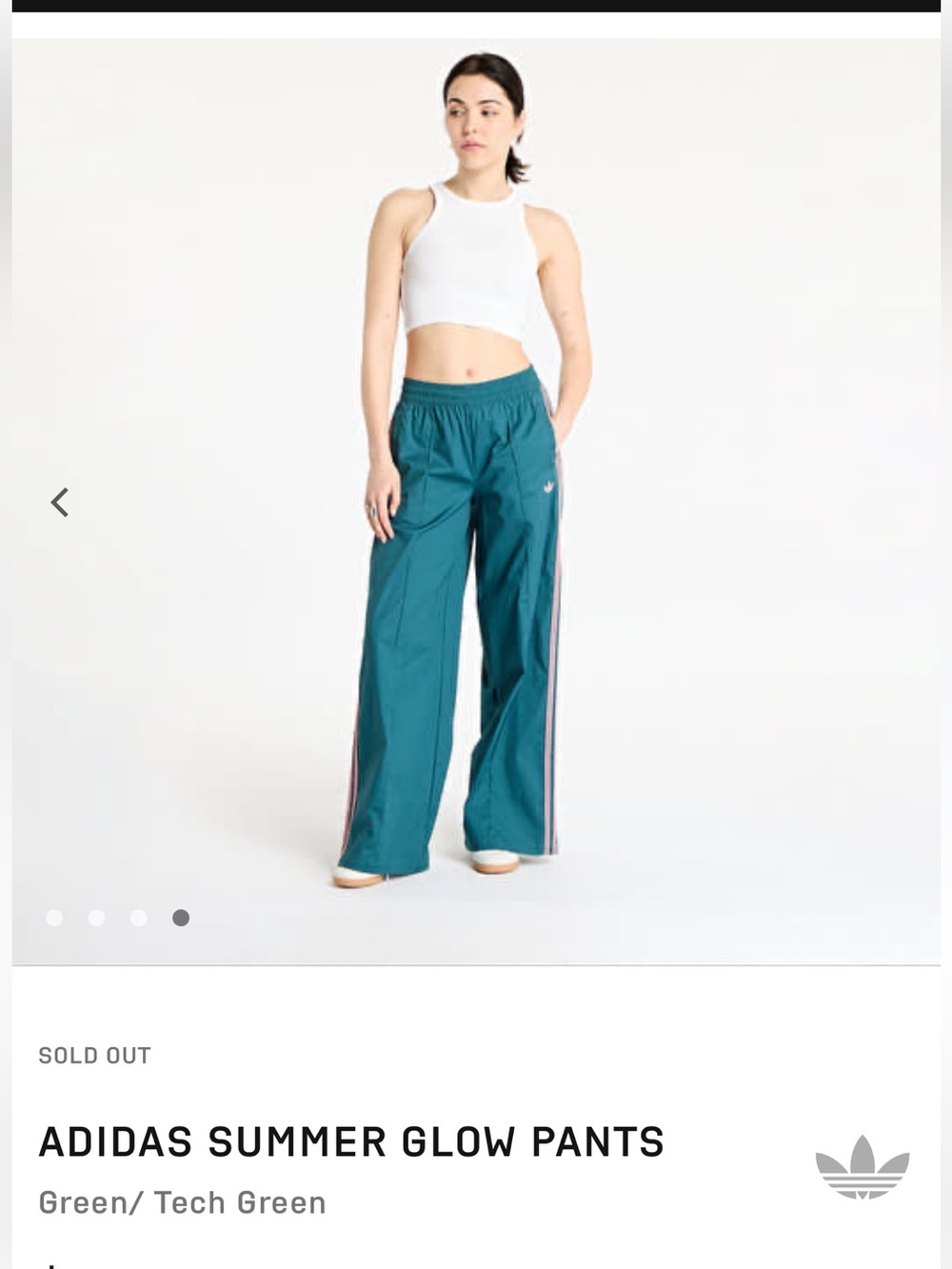 adidas SUMMER GLOW Wide-Leg Track Pants NWT SOLD OUT - Picture 5 of 7